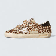 Old School LTD 'Leopard Pony Skin with Silver Star and Black Leather Heel Tab'