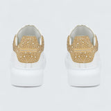 Oversized Sneaker in White Gold