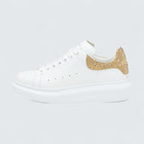 Oversized Sneaker in White Gold