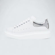 Oversized Sneaker in White Mirror