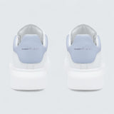 Oversized Sneaker in White Shirting Blue
