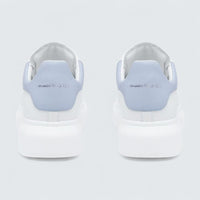 Oversized Sneaker in White Shirting Blue