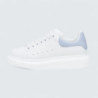 Oversized Sneaker in White Shirting Blue