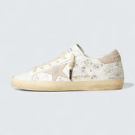 Super-Star LTD CNY 'White Leather with Gray Star and Lettering'