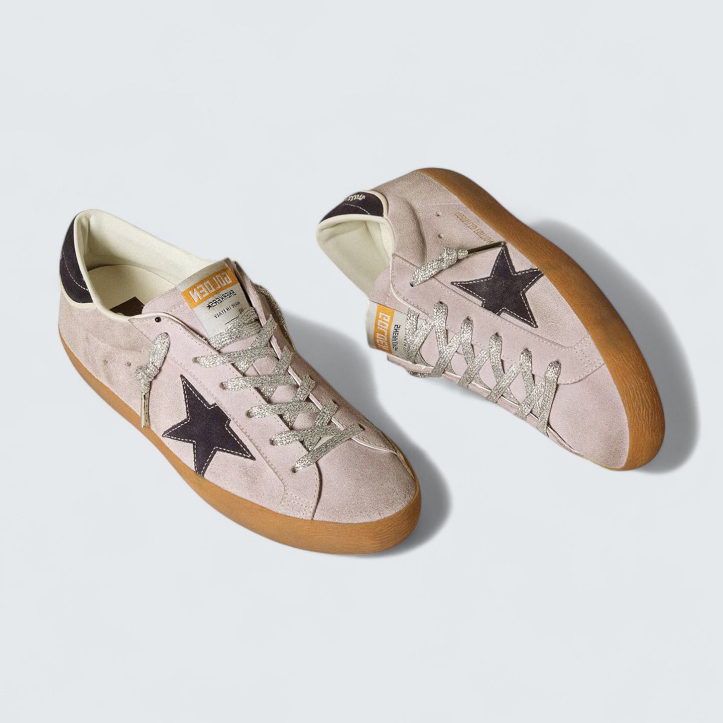 Super-Star LTD 'Lilac Suede with Midnight Blue Suede Star and Heel Tab'