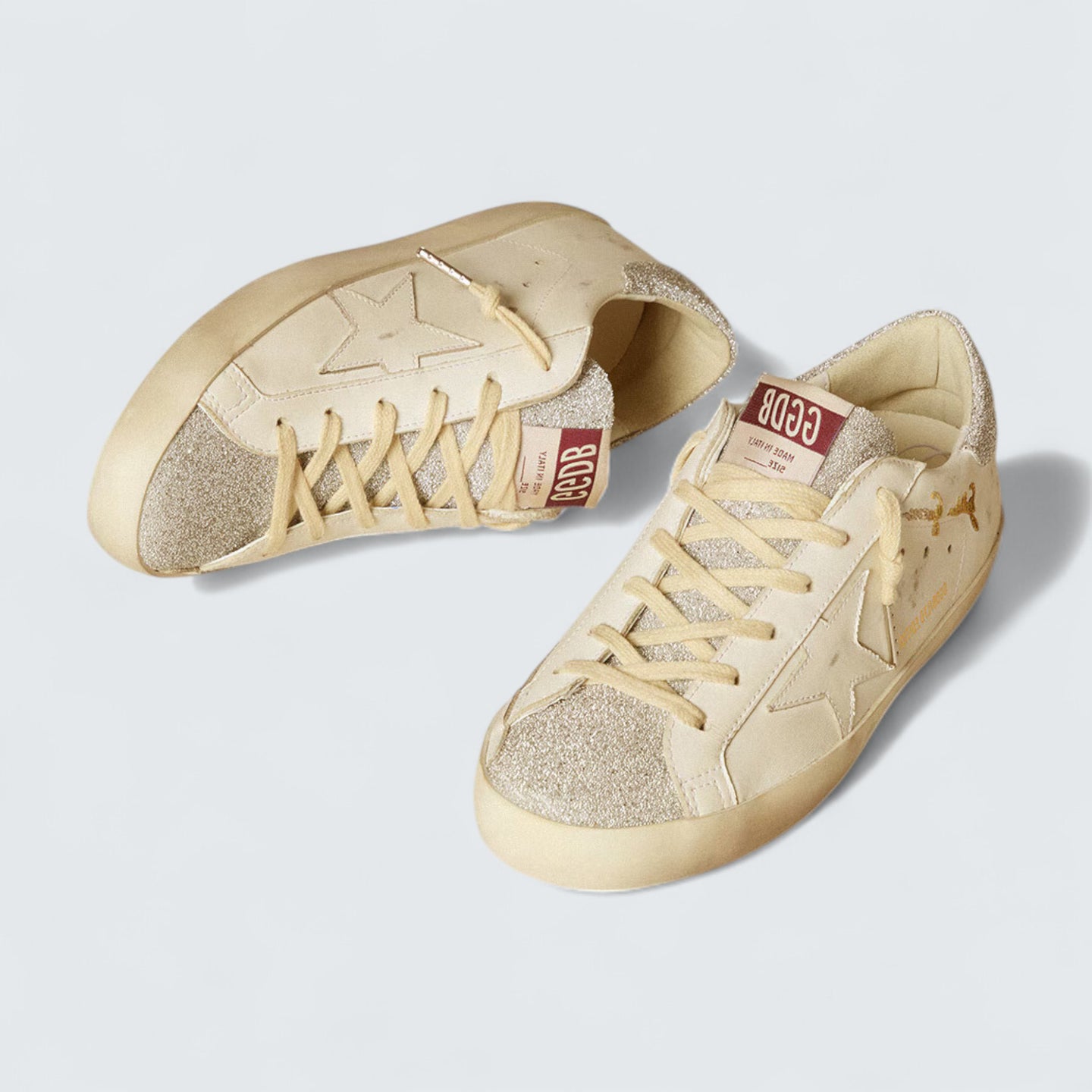 Super-Star LTD 'White Leather with Swarovski Micro-Crystal Inserts'