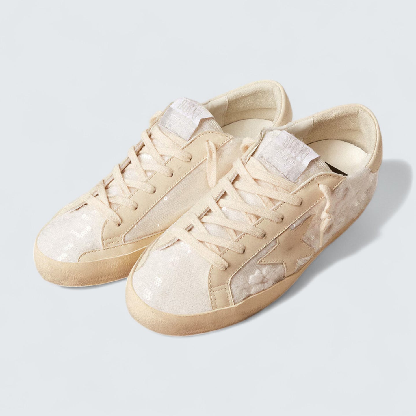 Super-Star LTD 'White Sequins with Leather Star and Embroidery'