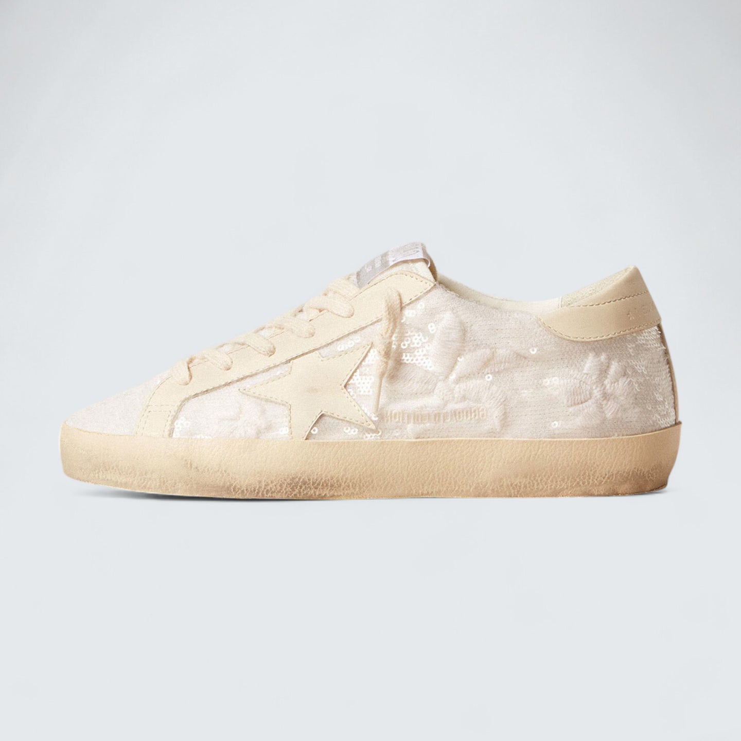 Super-Star LTD 'White Sequins with Leather Star and Embroidery'