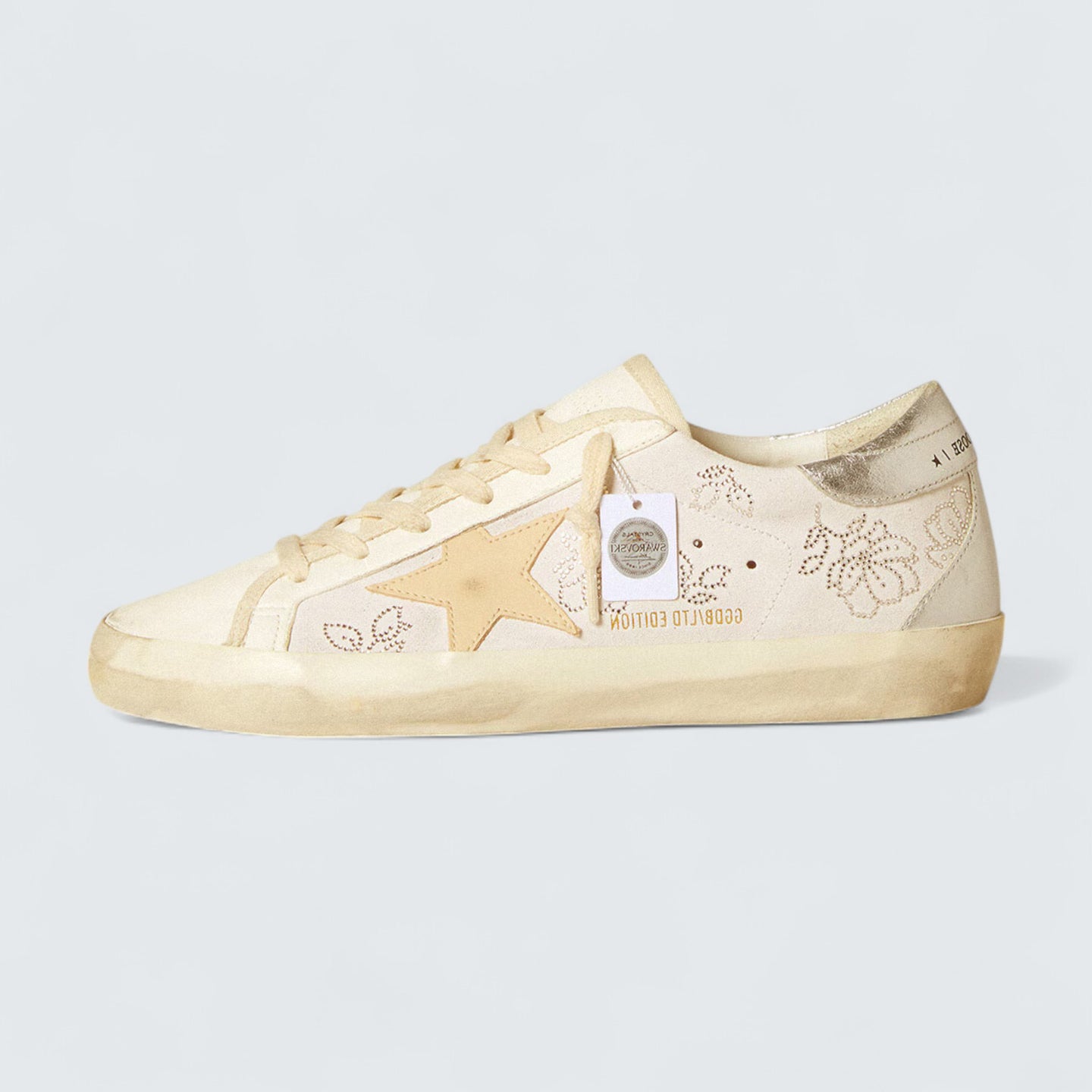 Super-Star LTD 'Swarovski Crystals and Smoke Gray Leather Star'