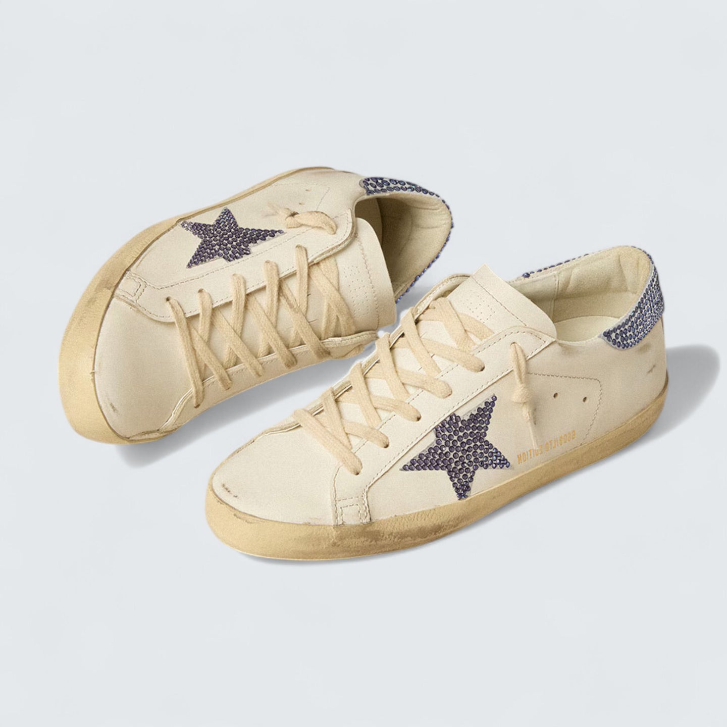 Super-Star LTD 'Cream Suede with Swarovski Crystal Star and Heel Tab'