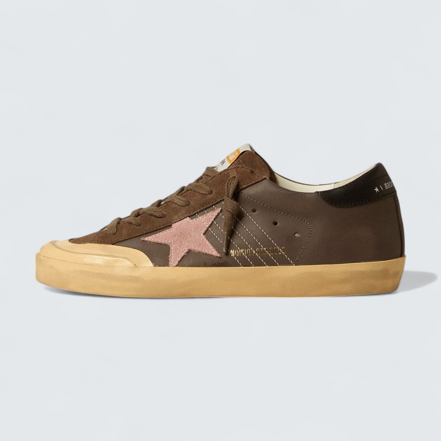 Super-Star Penstar LTD 'Brown Leather with Pink Suede Star'