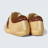 Super-Star 'Beige Pony Skin with Brown Suede Star and Heel Tab'