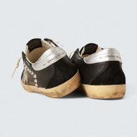 Super-Star 'Black Leather and Suede with Silver Studs'