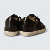 Super-Star 'Black Nappa and Glitter with Glossy Black Leather Star'