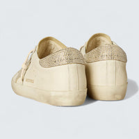 Super-Star 'White Nappa Leather with Beige Suede Star and Heel Tab'