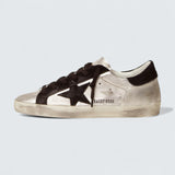 Super-Star 'Silver Leather with Black Leather Star and Heel Tab'