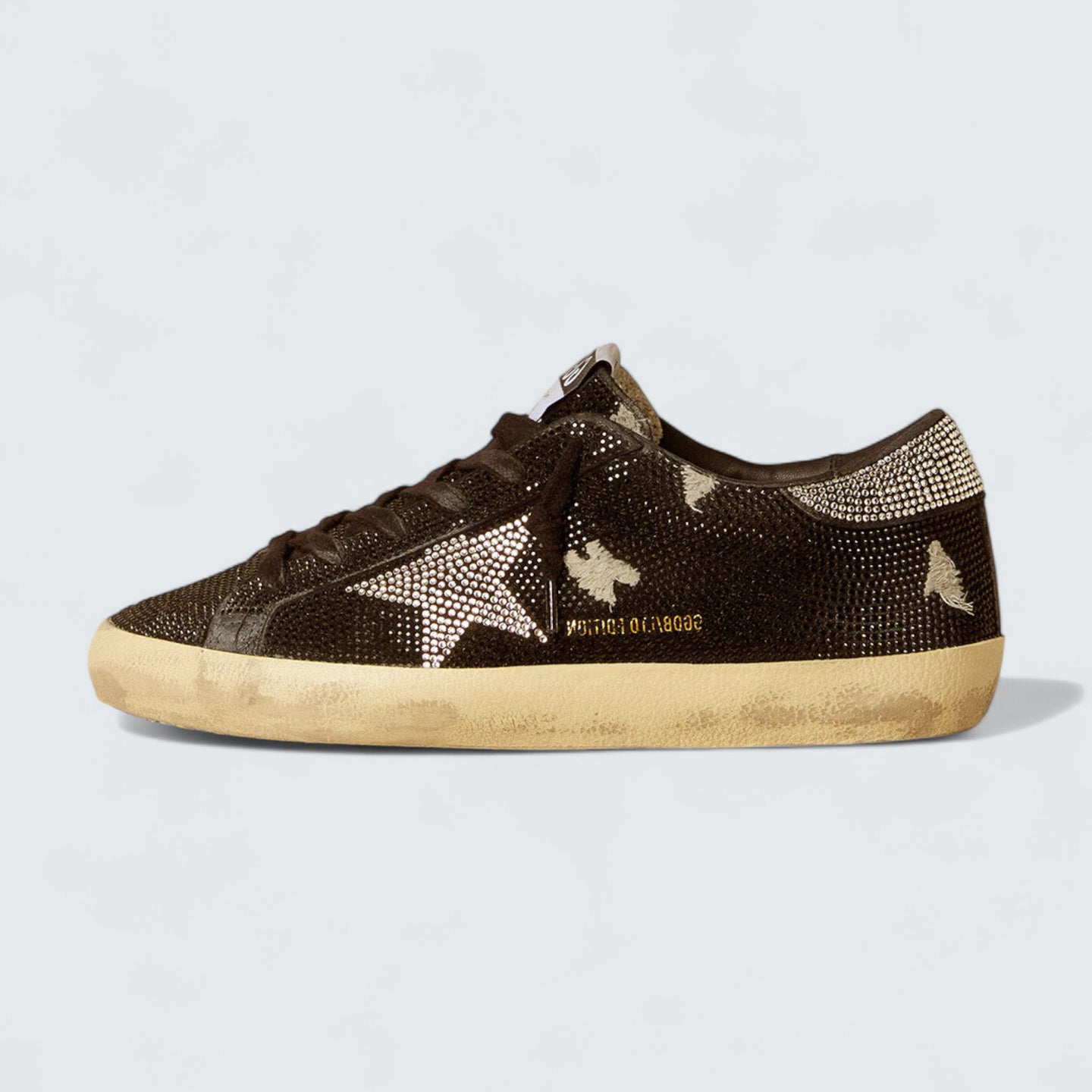 Super-Star 'Black Suede with Swarovski Crystals and Silver Star'