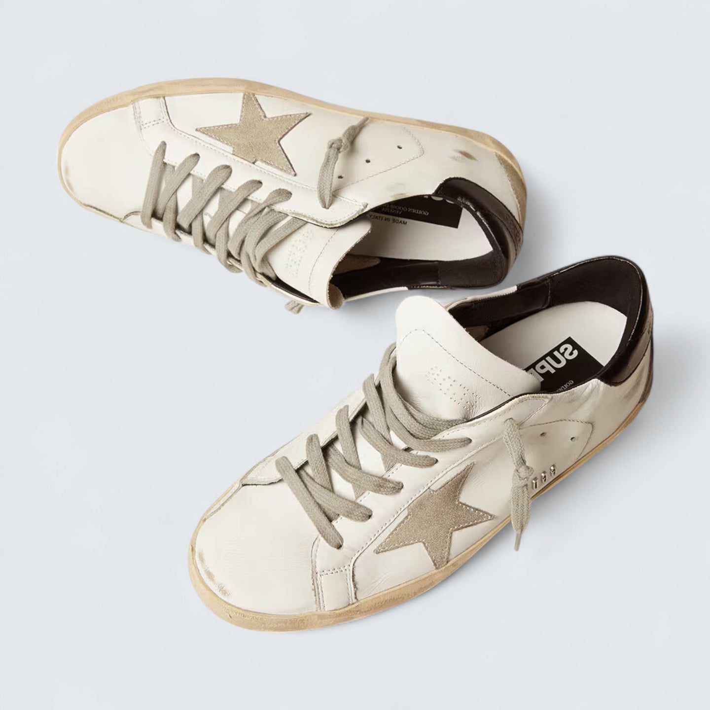 Super-Star 'Black Heel Tab and Metal Stud Lettering'