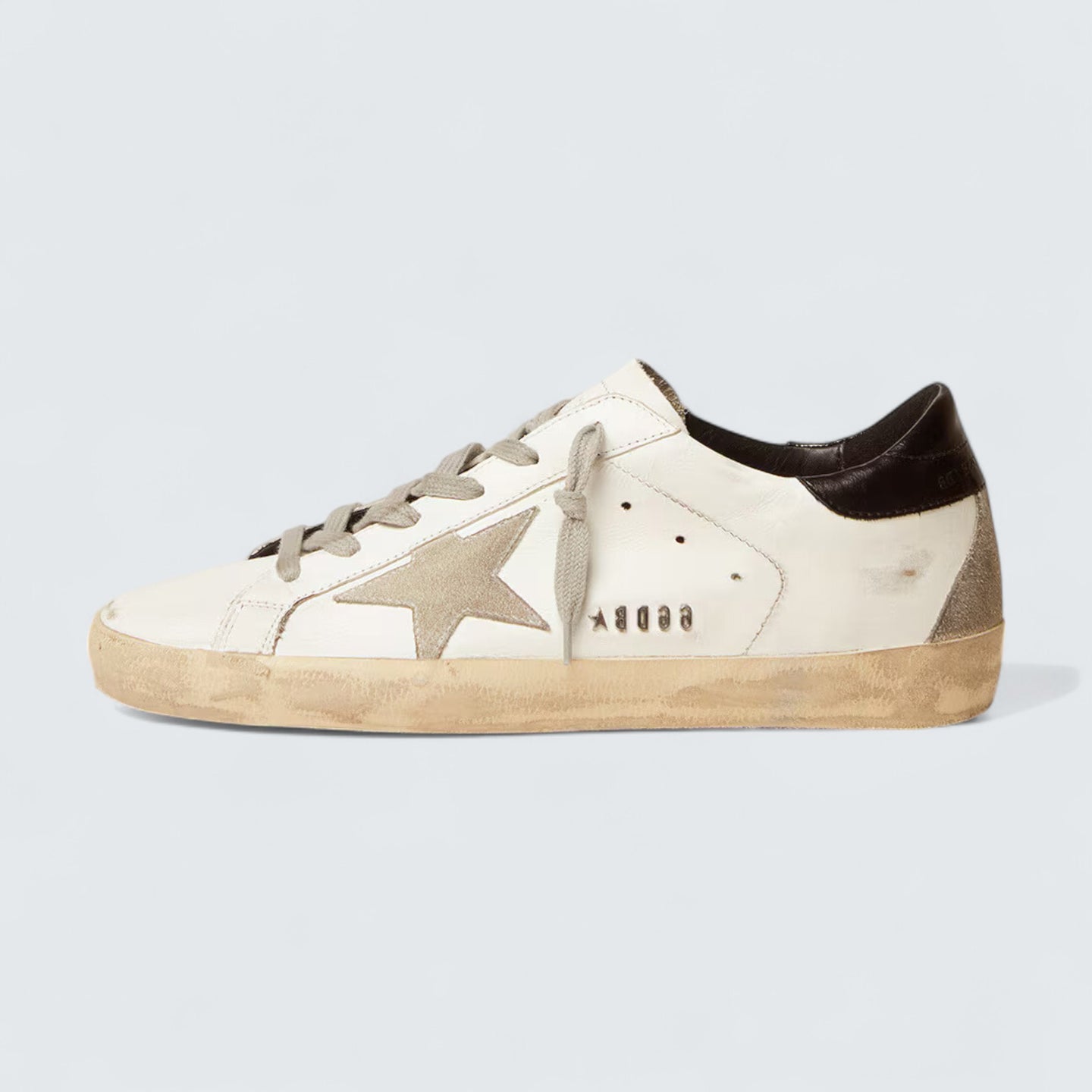 Super-Star 'Black Heel Tab and Metal Stud Lettering'