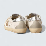 Super-Star 'Gold Glitter Star and Ice-Gray Suede Inserts'