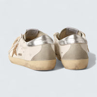 Super-Star 'Gold Glitter Star and Ice-Gray Suede Inserts'