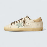 Super-Star 'Gray Glitter Star and Nude Leather Heel Tab'