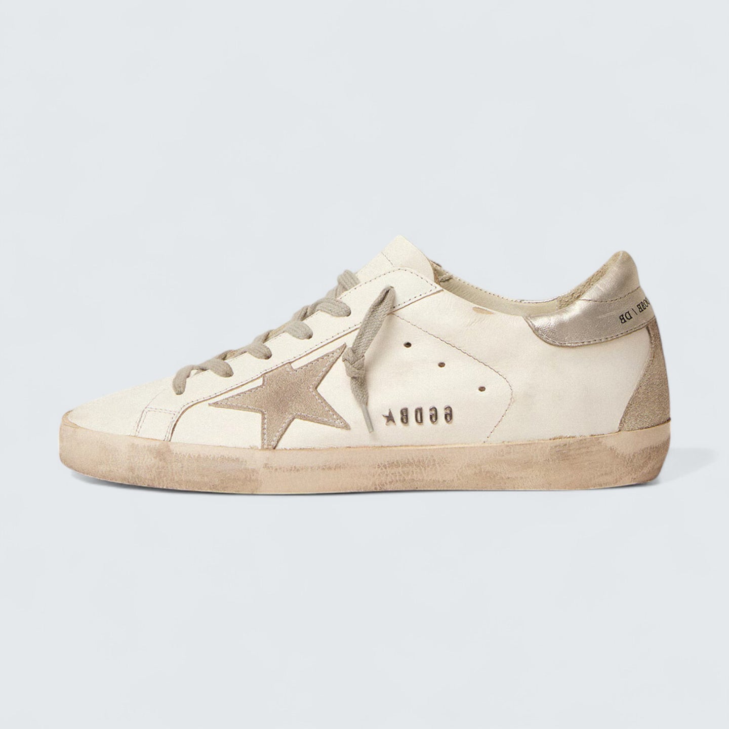 Super-Star 'Silver Heel Tab and Metal Stud Lettering'