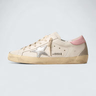 Super-Star 'Silver Leather Star and Pink Heel Tab'
