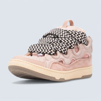 Leather Curb Sneakers 'Pink'