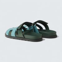 Chypre Sandals 'Bleu Citadin / Vert Bouteille'