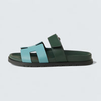 Chypre Sandals 'Bleu Citadin / Vert Bouteille'