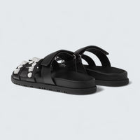 Chypre Sandals 'Noir Studded'