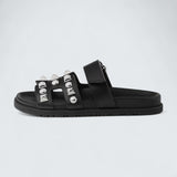 Chypre Sandals 'Noir Studded'