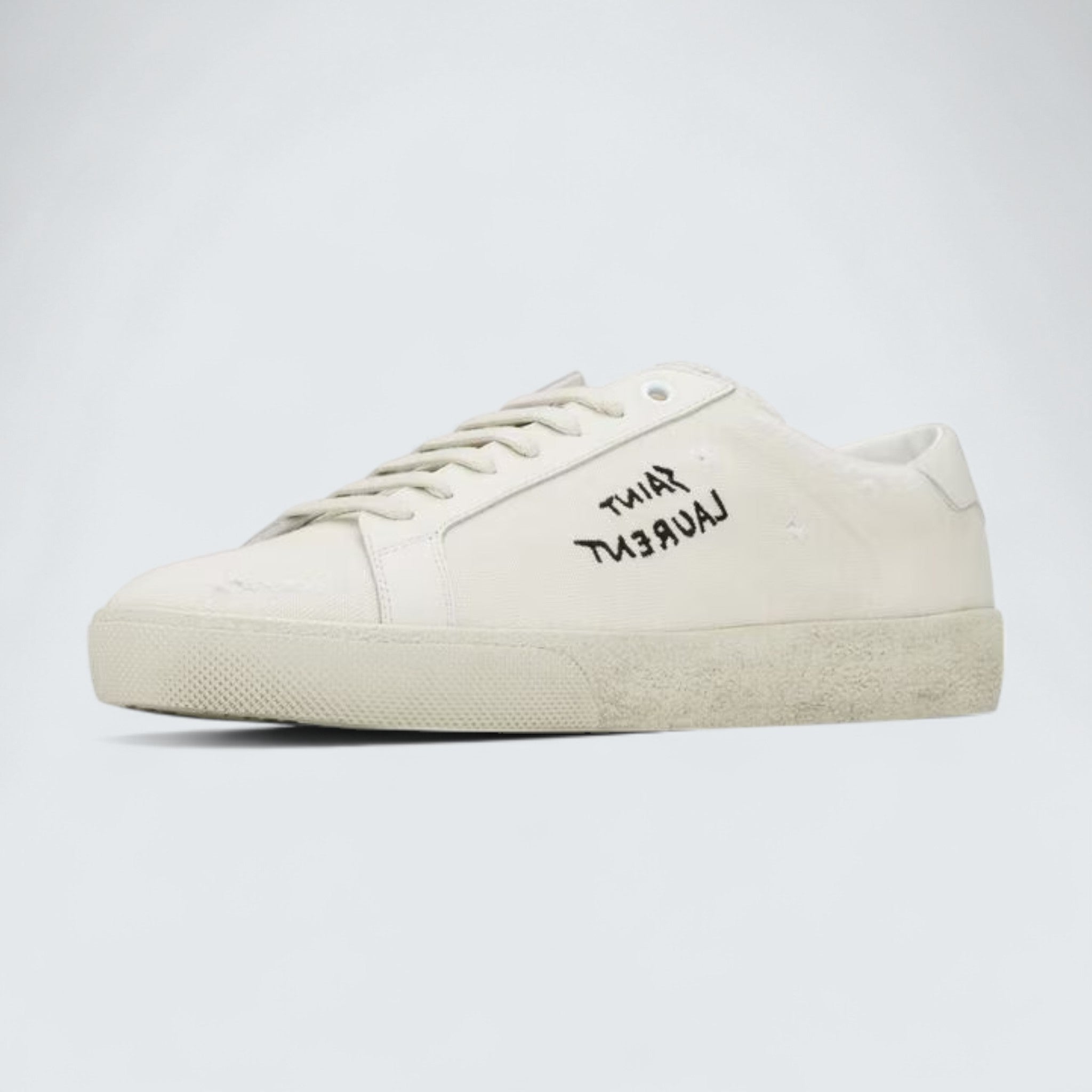 Saint Laurent Court Classic SL/06 Embroidered Sneakers 'Cream'