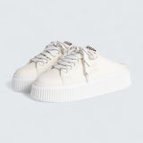 Denim Sneaker Mules 'Ivory'