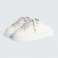 Denim Sneaker Mules 'Ivory'