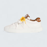 Leather Sneakers 'White/Cognac'