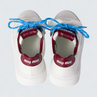 Leather Sneakers 'White/Crimson'