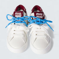 Leather Sneakers 'White/Crimson'