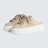 Denim Sneaker Mules 'Colonial Beige'