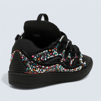 Curb Rhinestone Sneakers 'Black'