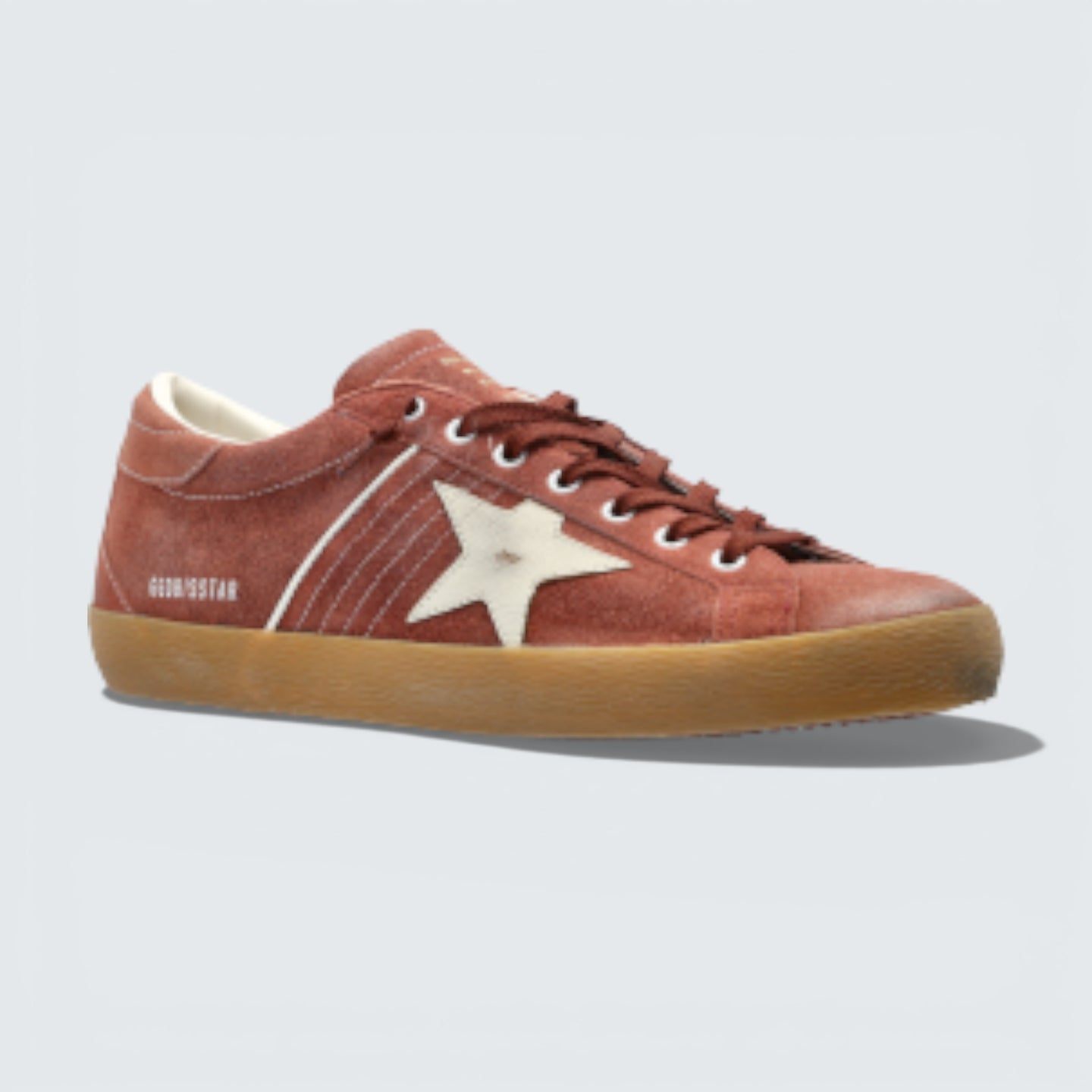 Super-Star ‘Red Suede with White Leather Star and Gum Sole’