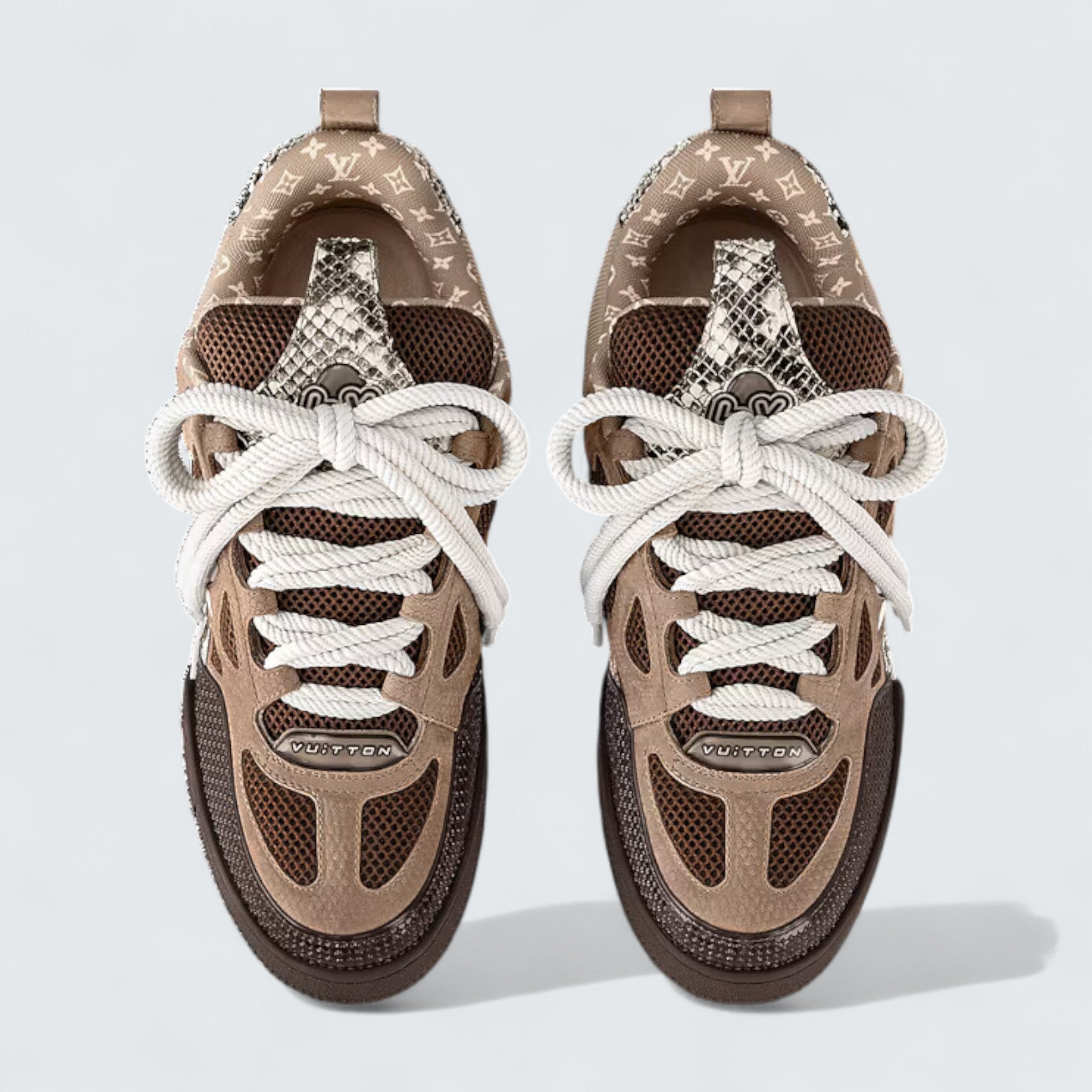 LV Skate Sneaker 'Brown/White'
