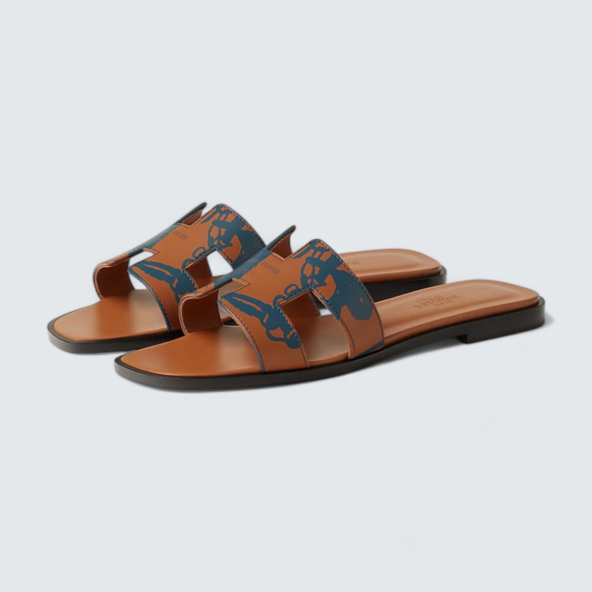 Oran Sandals 'Naturel / Bleu Turquin'