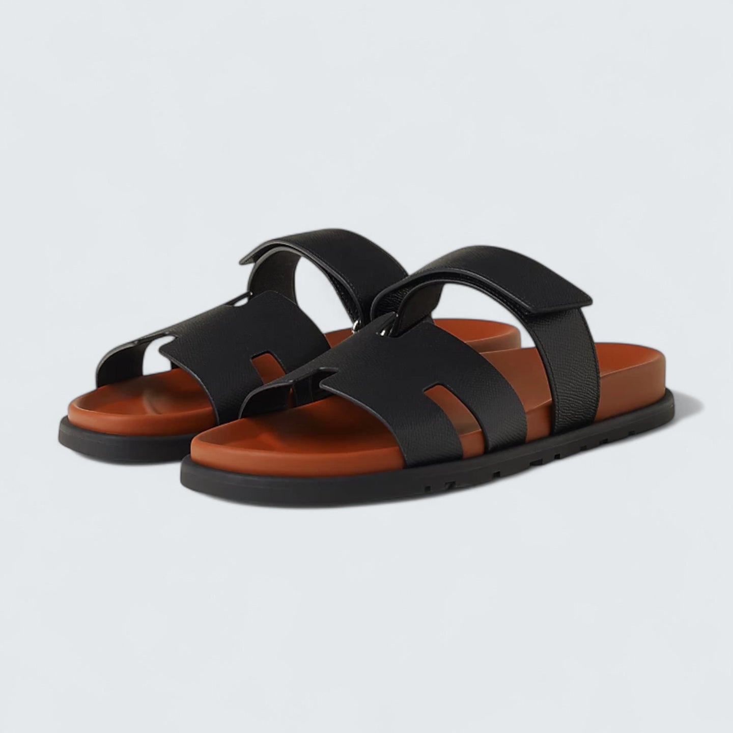 Chypre Sandals 'Noir / Naturel'