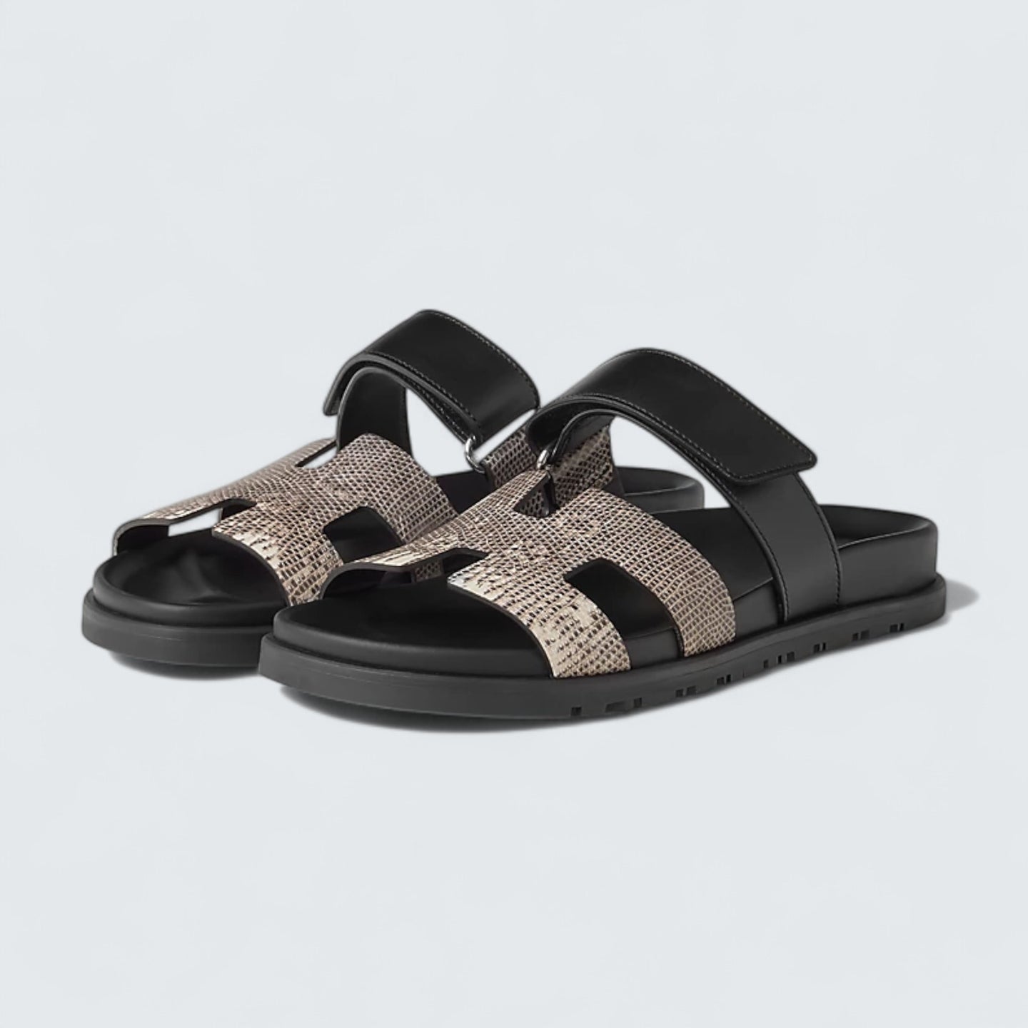Chypre Sandals 'Ombre Noir'
