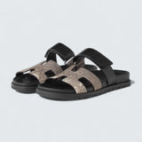 Chypre Sandals 'Ombre Noir'