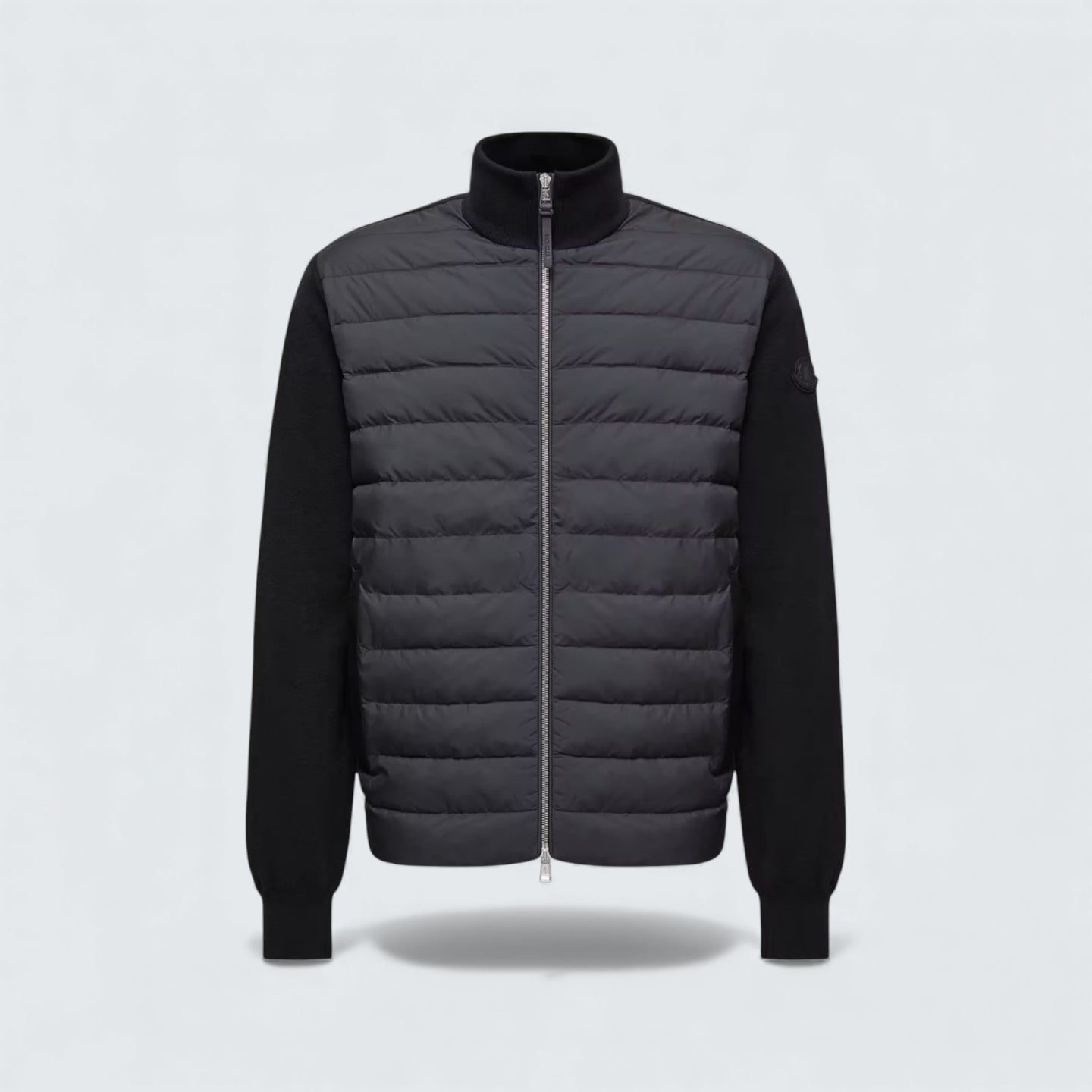 Padded Wool and Cashmere Zip Up Cardigan