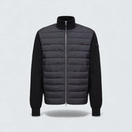 Padded Wool and Cashmere Zip Up Cardigan