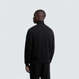 Padded Wool and Cashmere Zip Up Cardigan